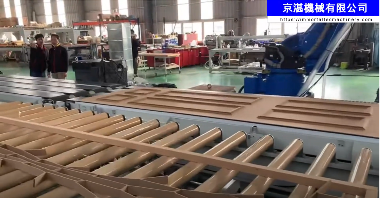 機械手門皮貼合線 Robot Skin Veneer Vacuum Assembly Line